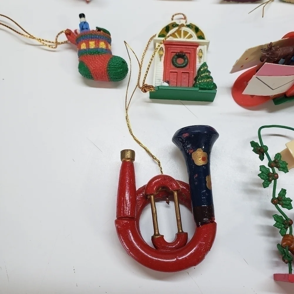 VINTAGE Mini Miniature Ornament Lot Nutcracker Bear Carolers Ceramic